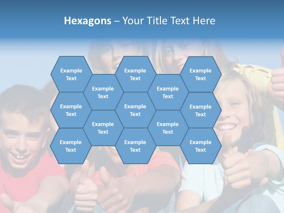 Happy Kids With Thumbs Up PowerPoint Template