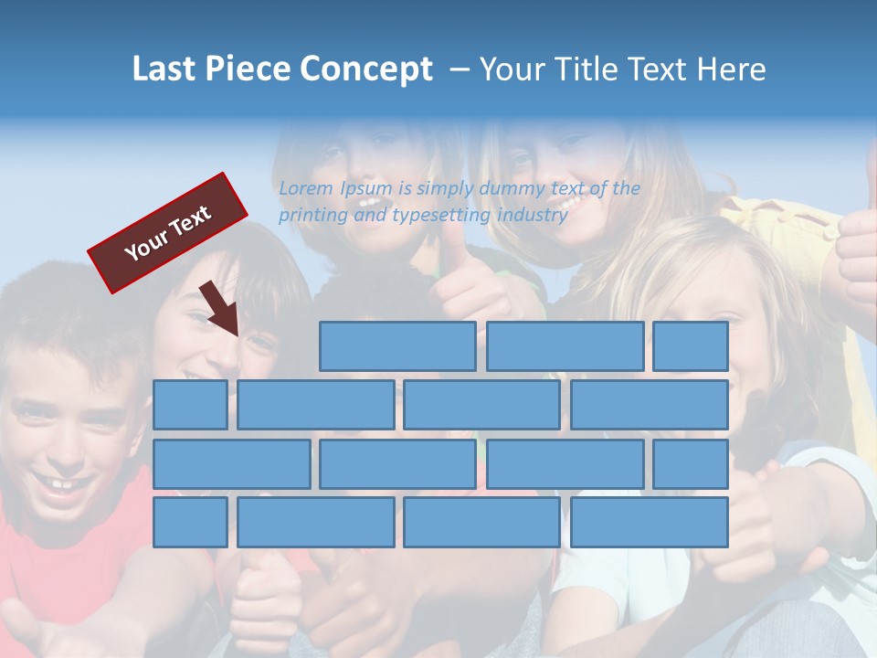 Happy Kids With Thumbs Up PowerPoint Template