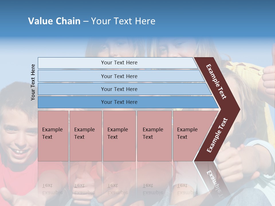 Happy Kids With Thumbs Up PowerPoint Template