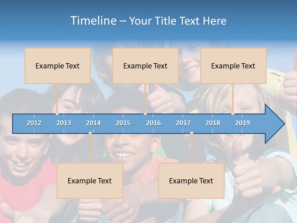 Happy Kids With Thumbs Up PowerPoint Template