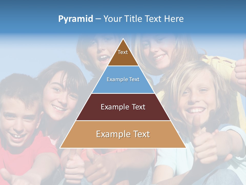 Happy Kids With Thumbs Up PowerPoint Template