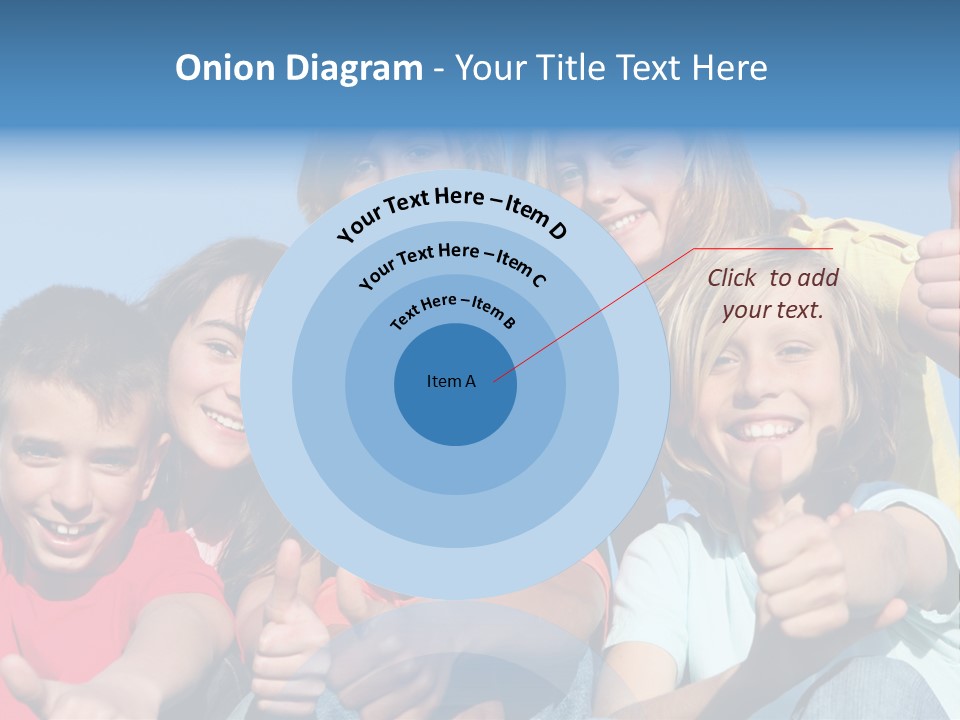 Happy Kids With Thumbs Up PowerPoint Template