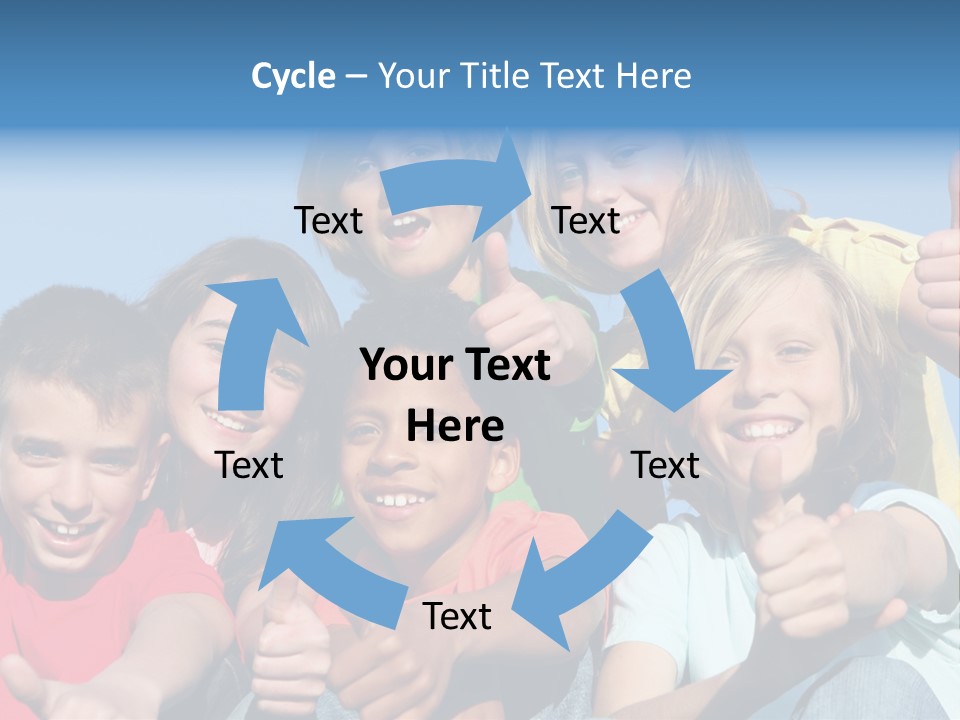 Happy Kids With Thumbs Up PowerPoint Template