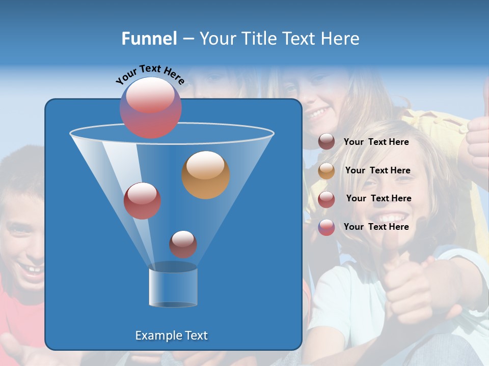 Happy Kids With Thumbs Up PowerPoint Template