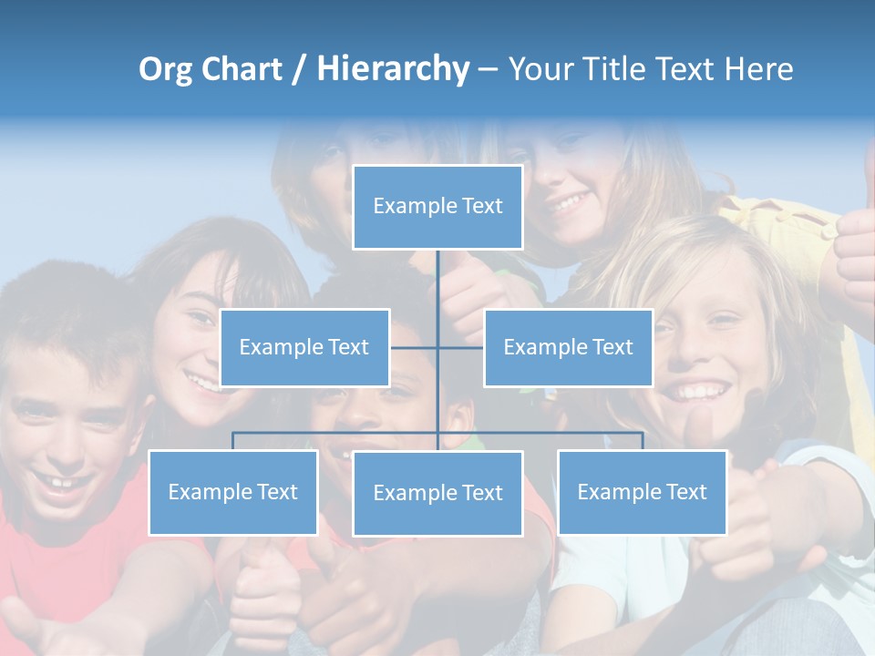 Happy Kids With Thumbs Up PowerPoint Template