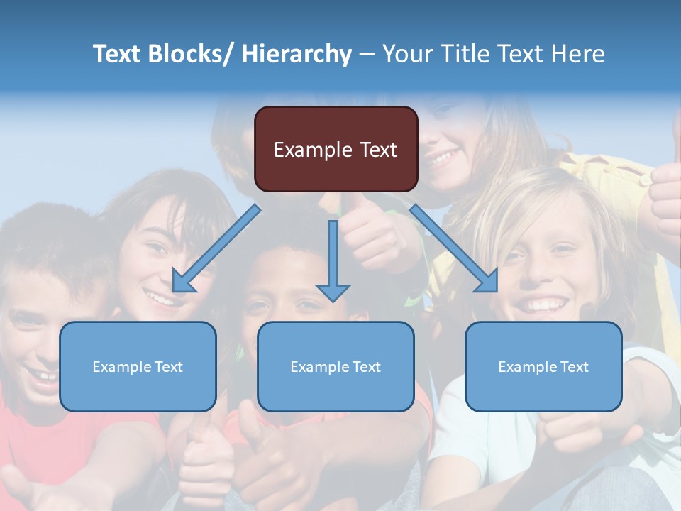 Happy Kids With Thumbs Up PowerPoint Template