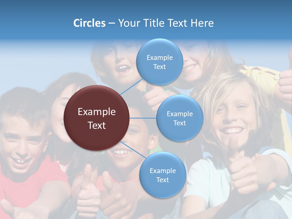 Happy Kids With Thumbs Up PowerPoint Template