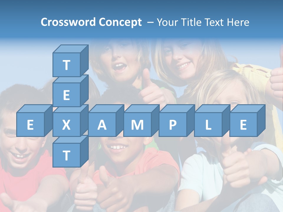 Happy Kids With Thumbs Up PowerPoint Template