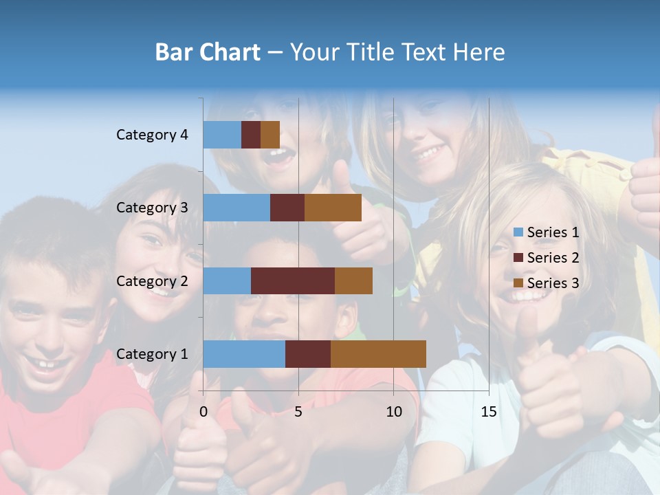 Happy Kids With Thumbs Up PowerPoint Template