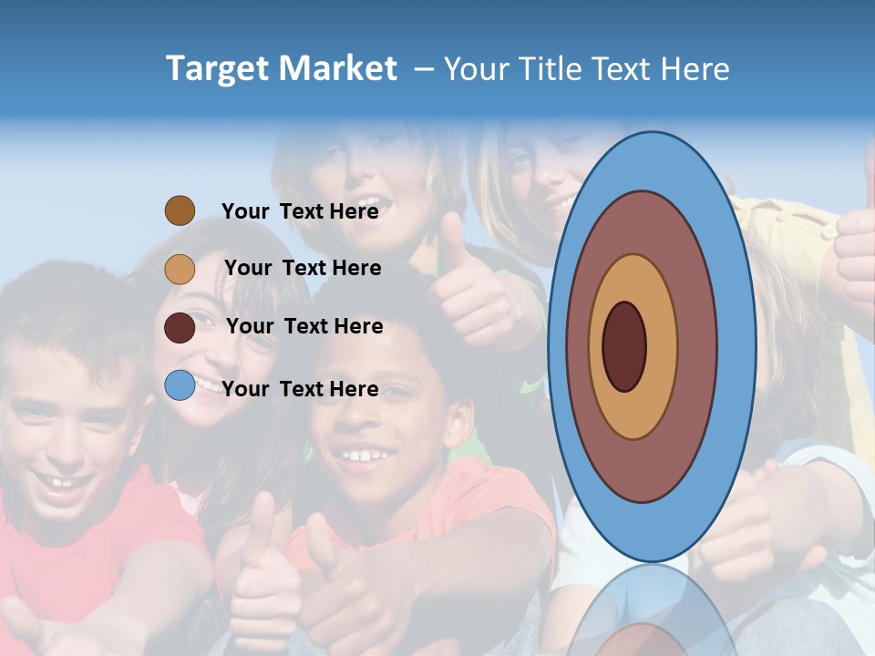 Happy Kids With Thumbs Up PowerPoint Template