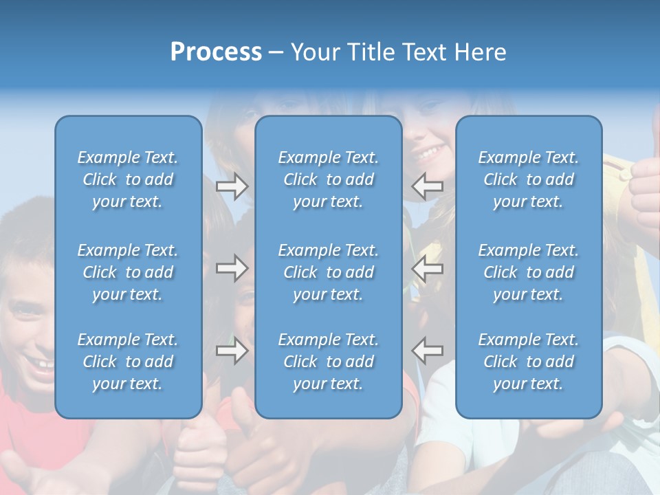 Happy Kids With Thumbs Up PowerPoint Template