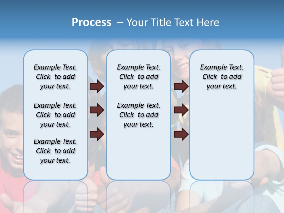 Happy Kids With Thumbs Up PowerPoint Template