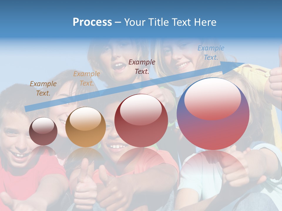 Happy Kids With Thumbs Up PowerPoint Template