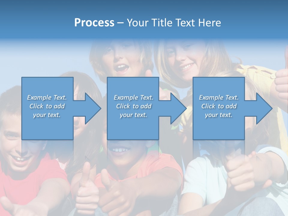 Happy Kids With Thumbs Up PowerPoint Template