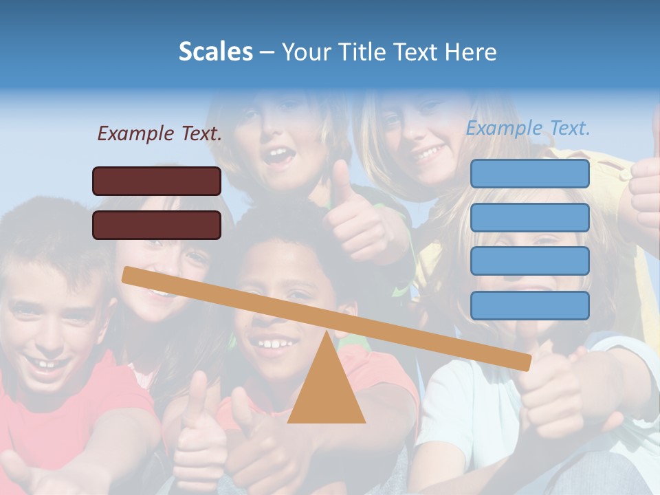 Happy Kids With Thumbs Up PowerPoint Template