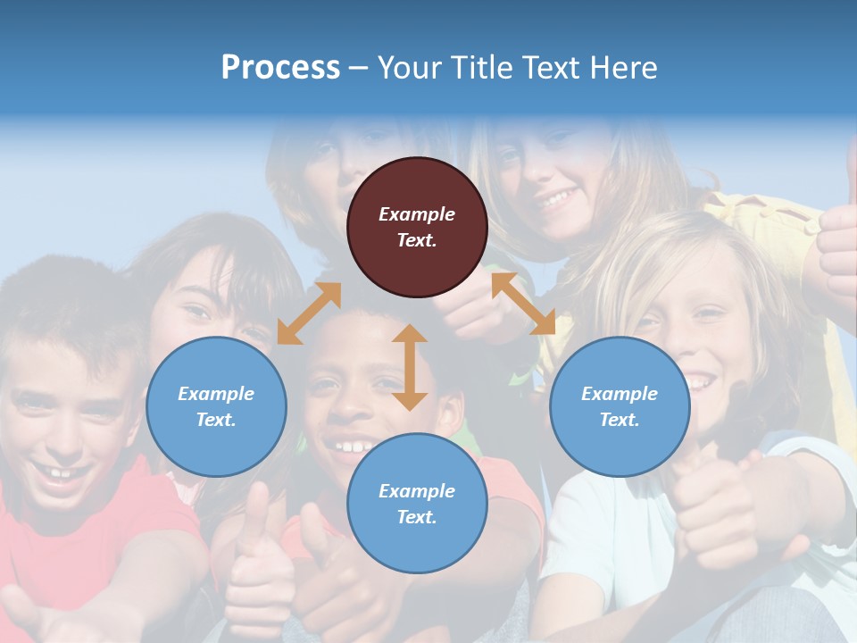 Happy Kids With Thumbs Up PowerPoint Template