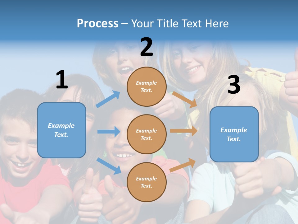 Happy Kids With Thumbs Up PowerPoint Template