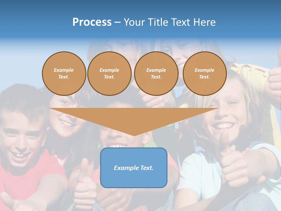 Happy Kids With Thumbs Up PowerPoint Template