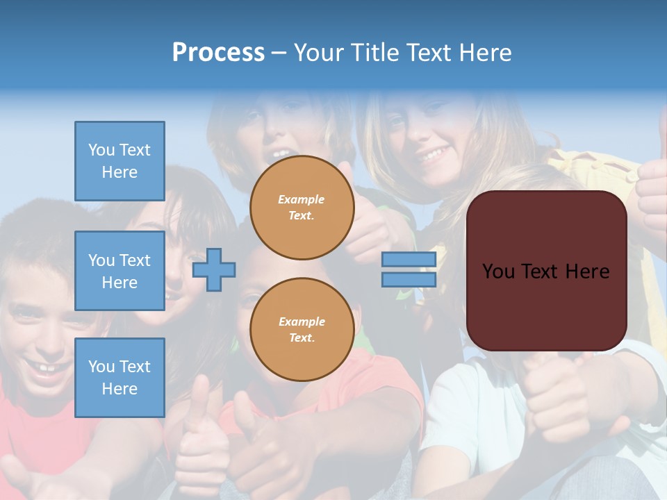 Happy Kids With Thumbs Up PowerPoint Template