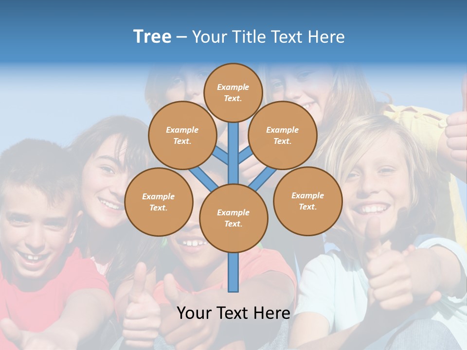 Happy Kids With Thumbs Up PowerPoint Template