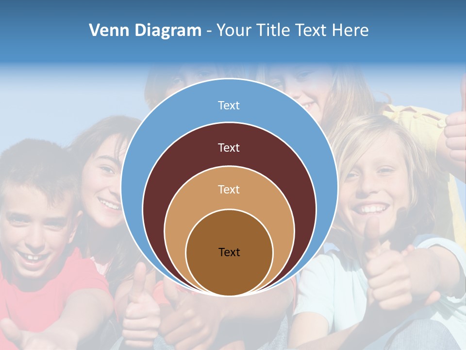 Happy Kids With Thumbs Up PowerPoint Template