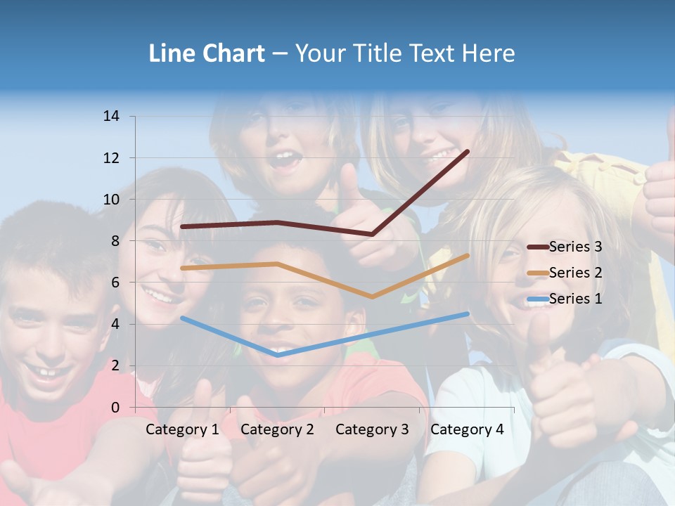 Happy Kids With Thumbs Up PowerPoint Template