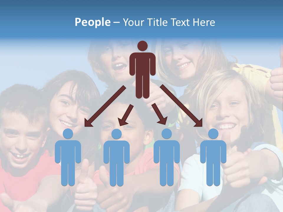 Happy Kids With Thumbs Up PowerPoint Template