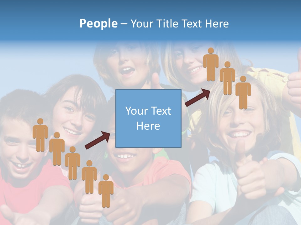 Happy Kids With Thumbs Up PowerPoint Template