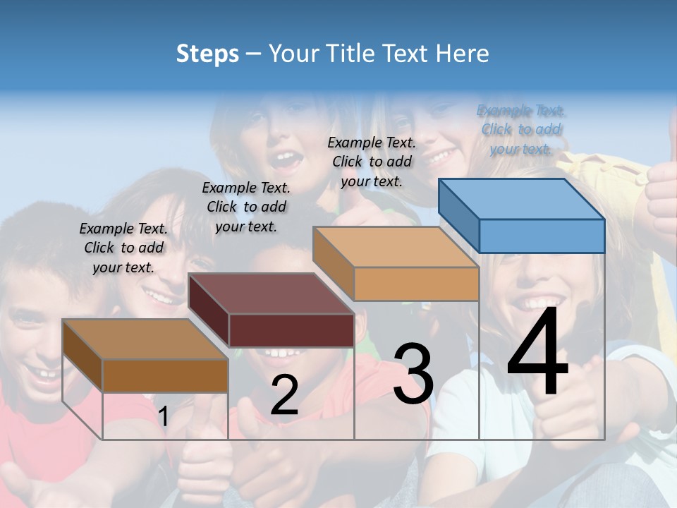 Happy Kids With Thumbs Up PowerPoint Template
