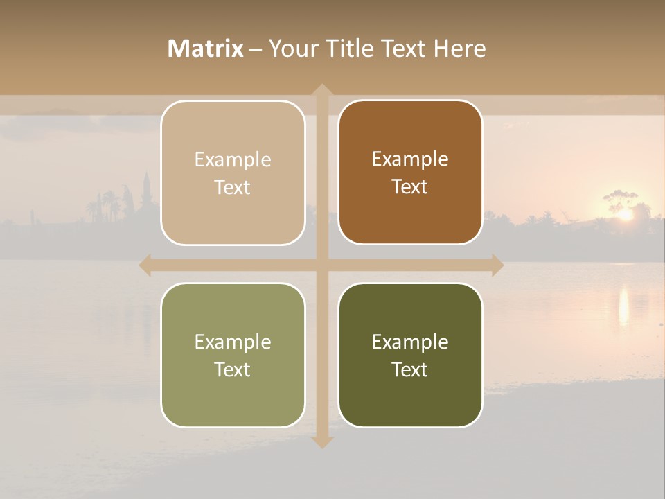 Hala Sultan Tekke Mosque In Cyprus From The Salt Lake PowerPoint Template