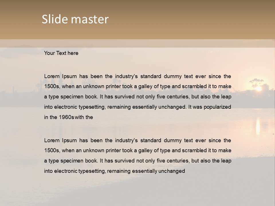 Hala Sultan Tekke Mosque In Cyprus From The Salt Lake PowerPoint Template