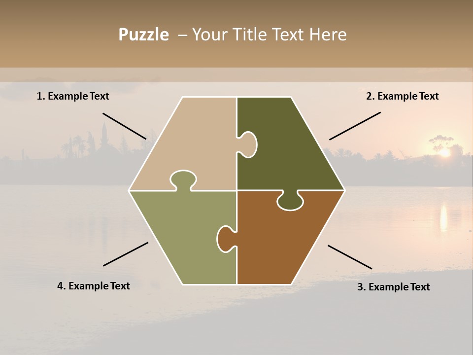 Hala Sultan Tekke Mosque In Cyprus From The Salt Lake PowerPoint Template