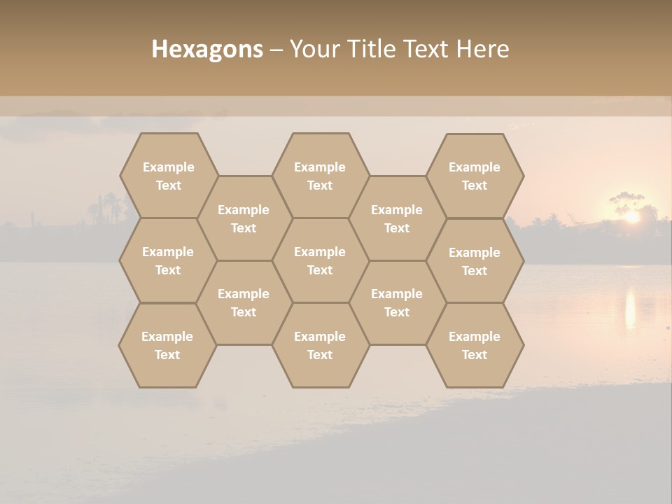 Hala Sultan Tekke Mosque In Cyprus From The Salt Lake PowerPoint Template