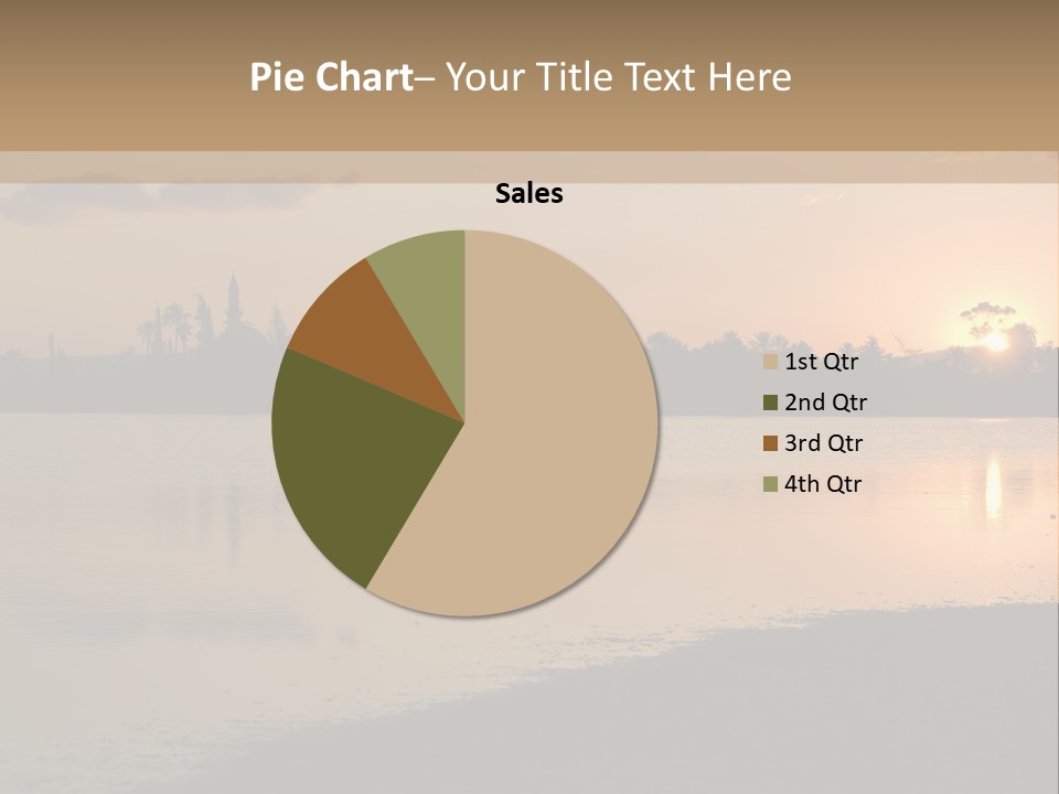 Hala Sultan Tekke Mosque In Cyprus From The Salt Lake PowerPoint Template