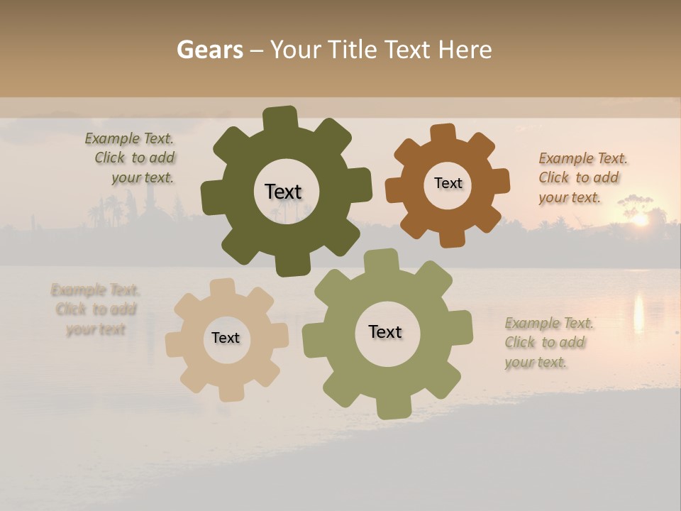 Hala Sultan Tekke Mosque In Cyprus From The Salt Lake PowerPoint Template