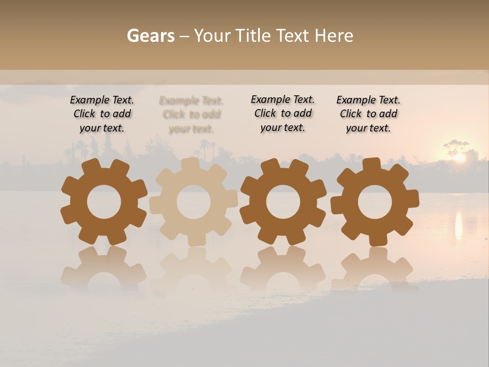 Hala Sultan Tekke Mosque In Cyprus From The Salt Lake PowerPoint Template