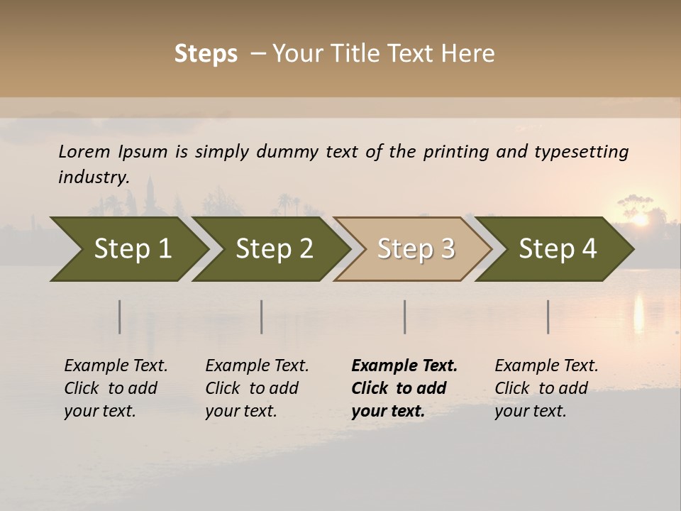 Hala Sultan Tekke Mosque In Cyprus From The Salt Lake PowerPoint Template