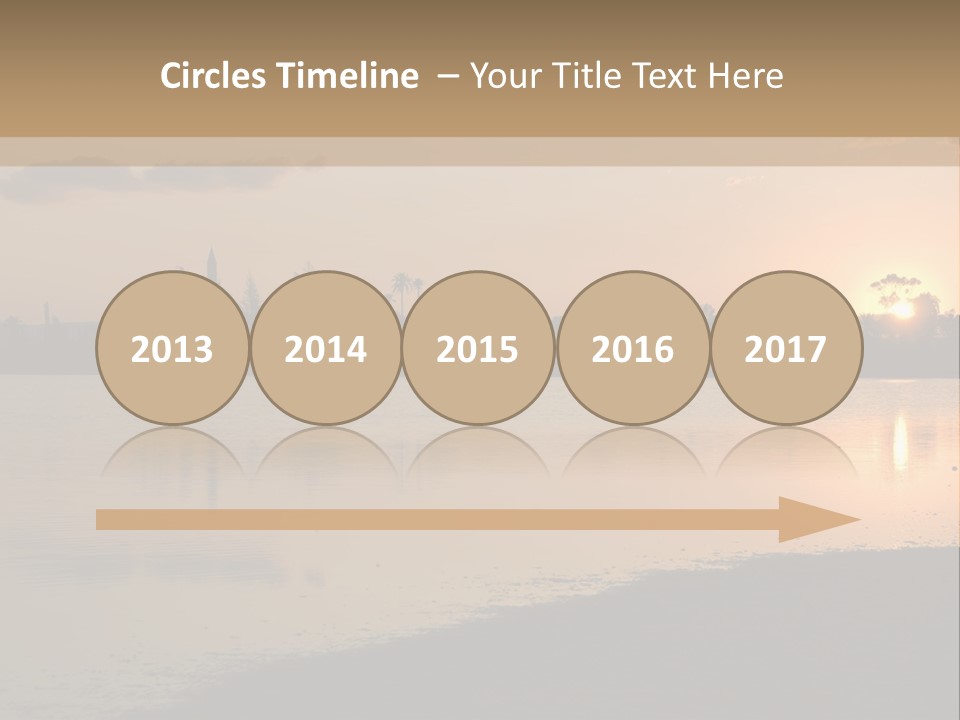 Hala Sultan Tekke Mosque In Cyprus From The Salt Lake PowerPoint Template