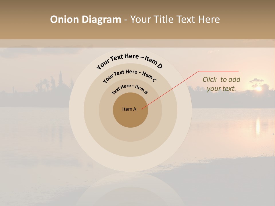 Hala Sultan Tekke Mosque In Cyprus From The Salt Lake PowerPoint Template