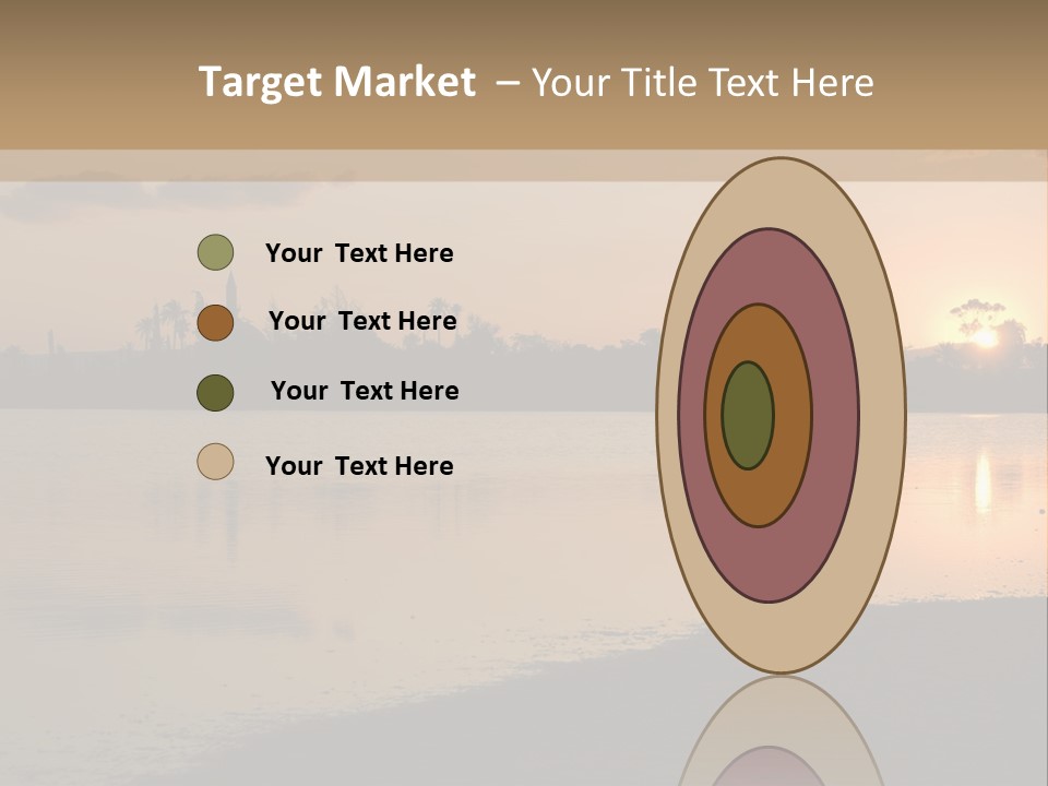 Hala Sultan Tekke Mosque In Cyprus From The Salt Lake PowerPoint Template