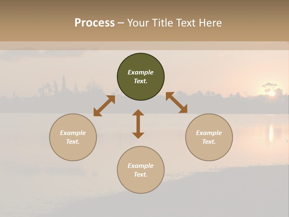 Hala Sultan Tekke Mosque In Cyprus From The Salt Lake PowerPoint Template