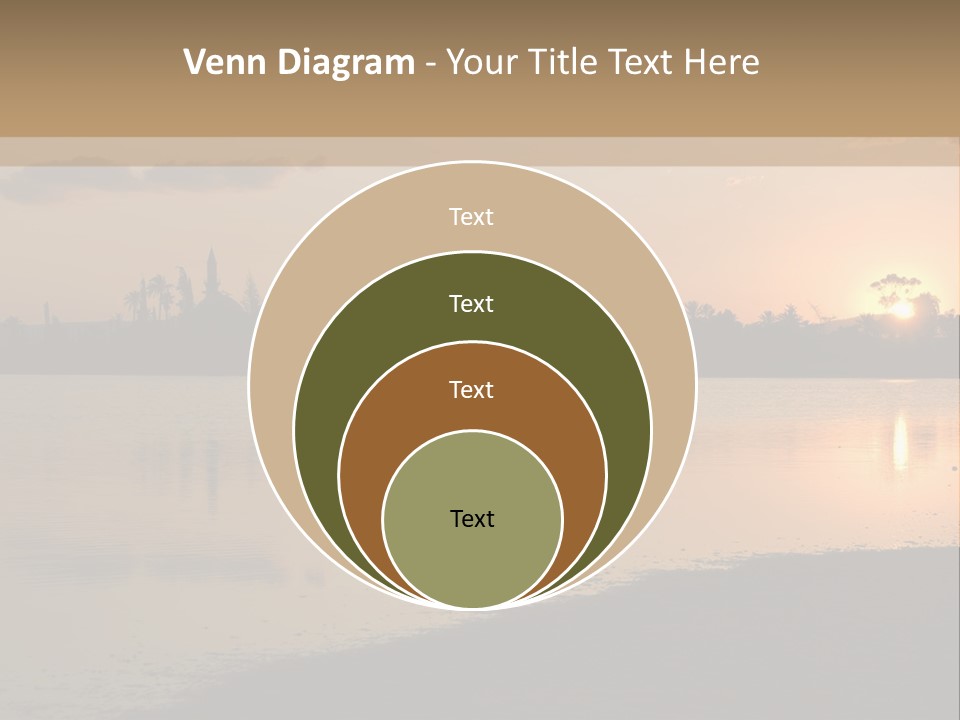 Hala Sultan Tekke Mosque In Cyprus From The Salt Lake PowerPoint Template