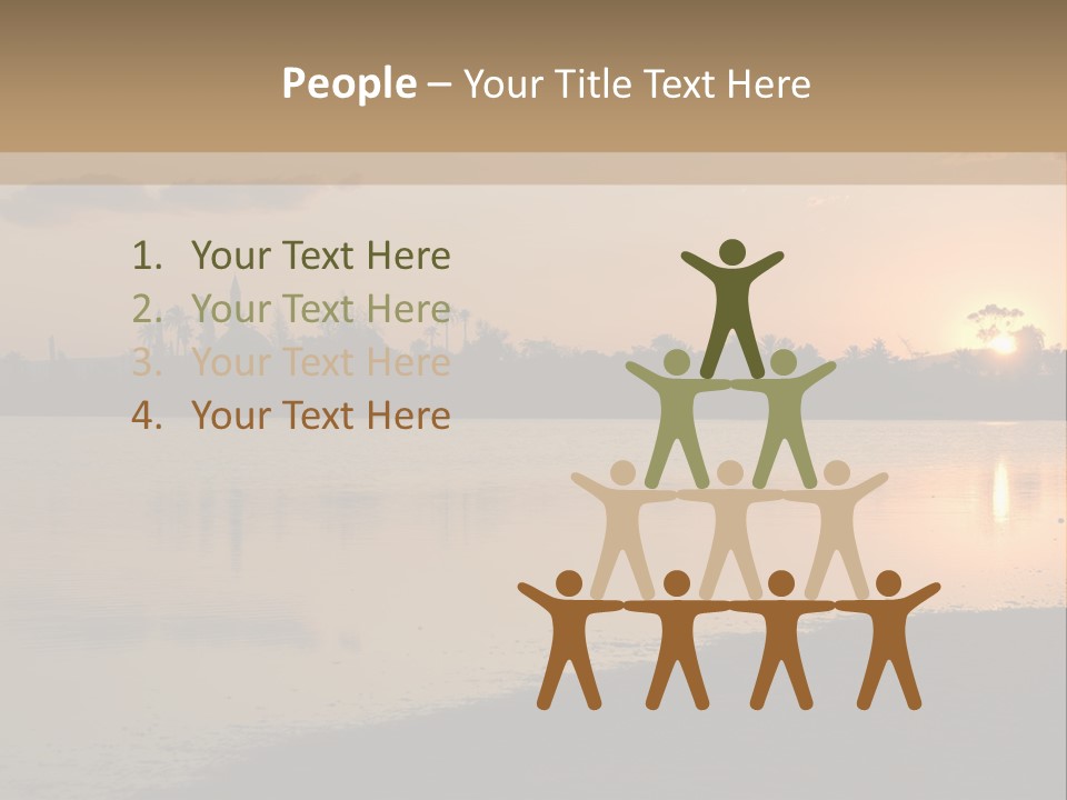 Hala Sultan Tekke Mosque In Cyprus From The Salt Lake PowerPoint Template