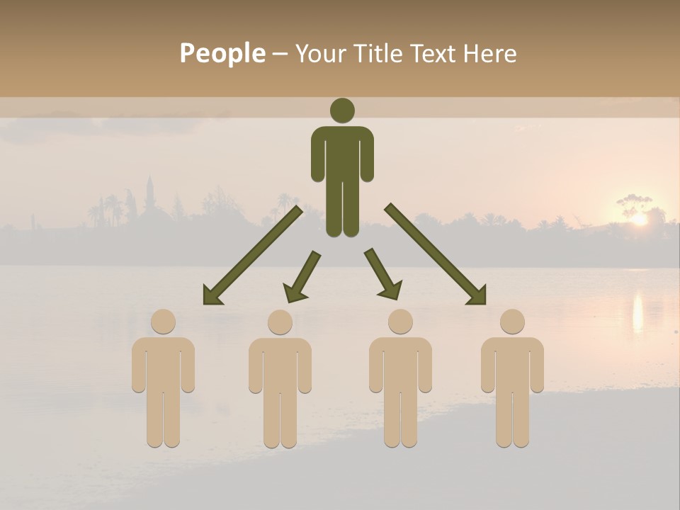 Hala Sultan Tekke Mosque In Cyprus From The Salt Lake PowerPoint Template