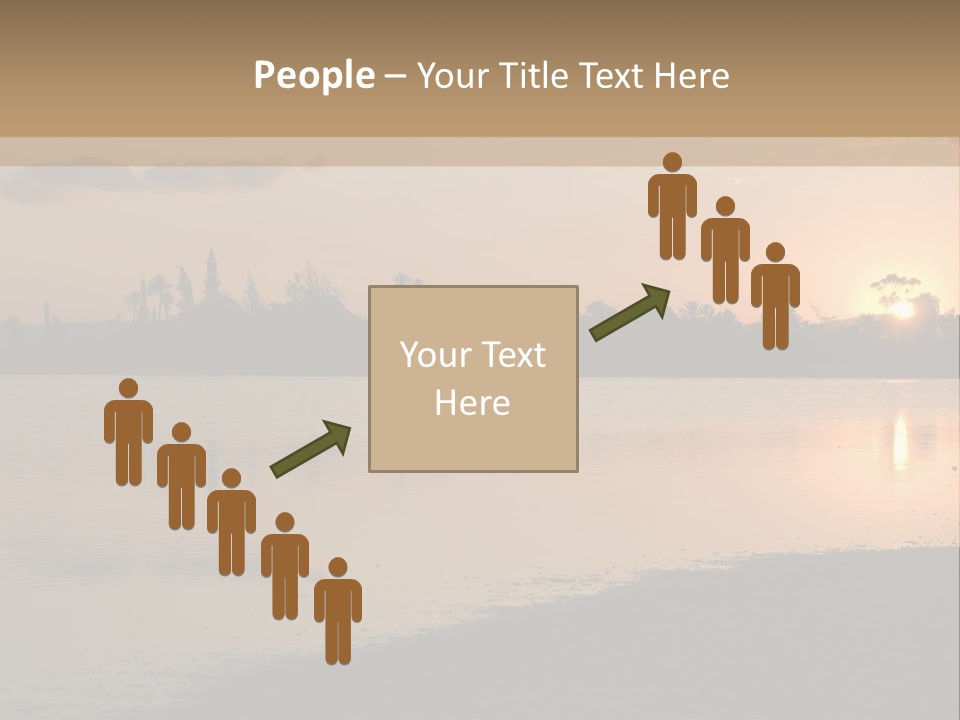 Hala Sultan Tekke Mosque In Cyprus From The Salt Lake PowerPoint Template