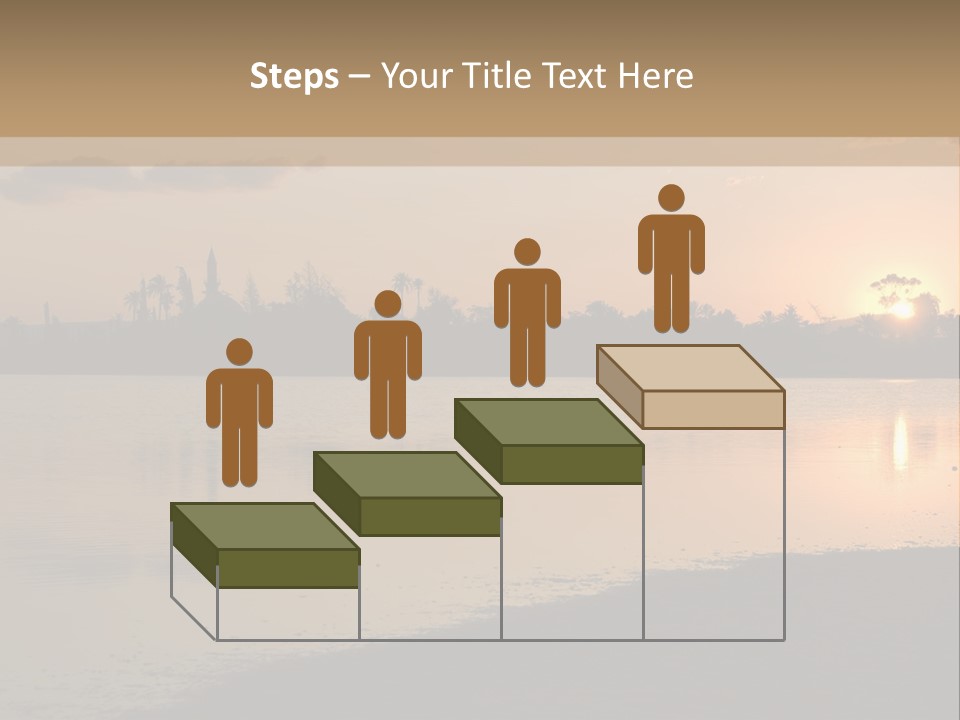 Hala Sultan Tekke Mosque In Cyprus From The Salt Lake PowerPoint Template