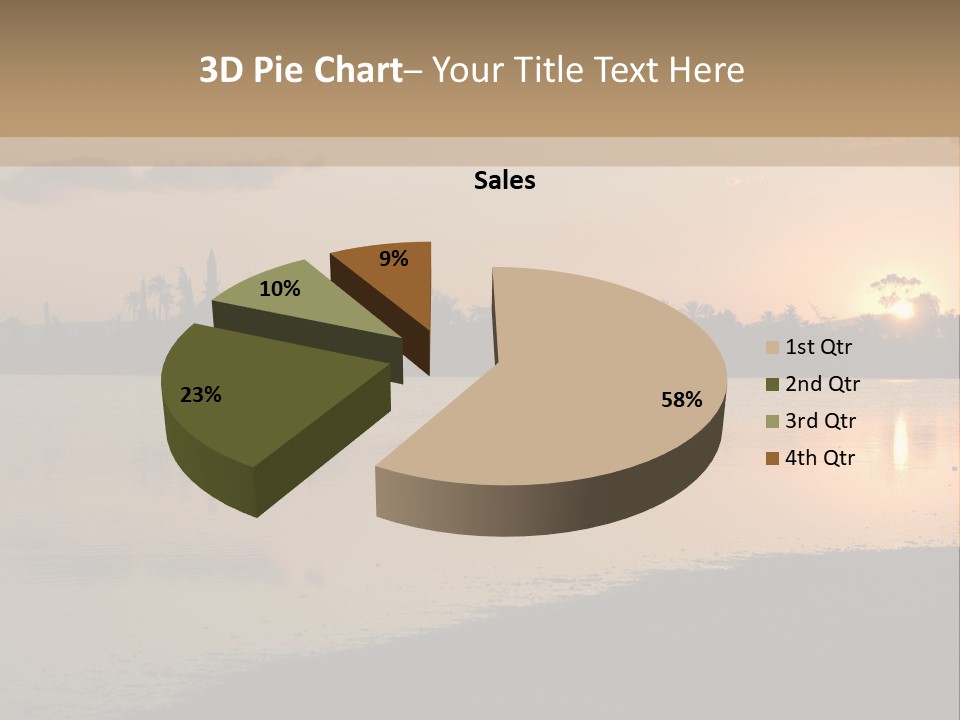 Hala Sultan Tekke Mosque In Cyprus From The Salt Lake PowerPoint Template