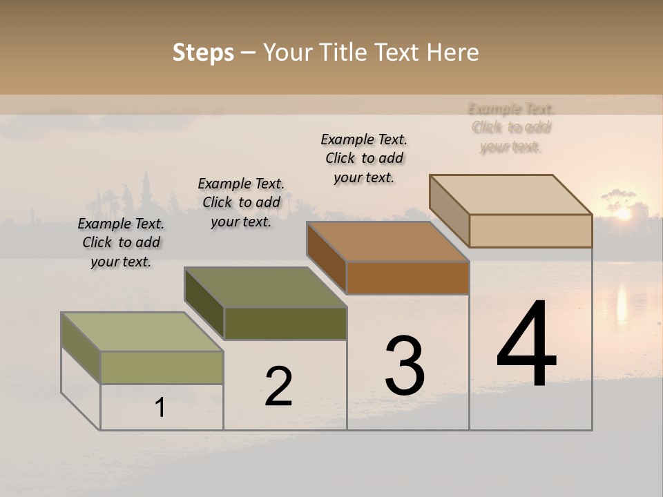 Hala Sultan Tekke Mosque In Cyprus From The Salt Lake PowerPoint Template