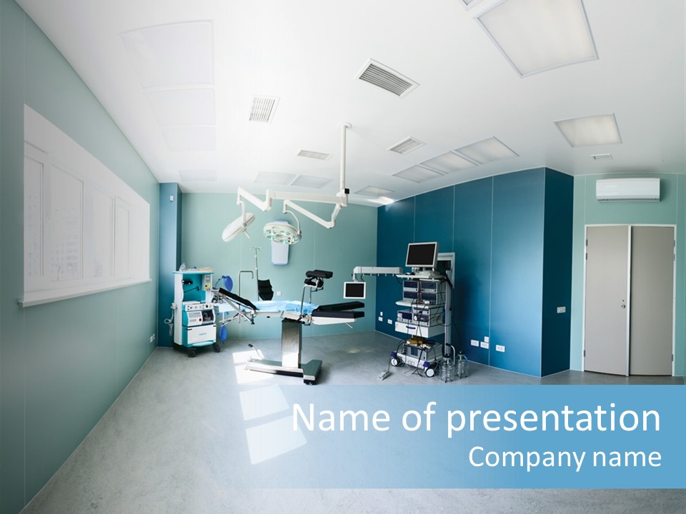 Operating Room In A Hospital PowerPoint Template