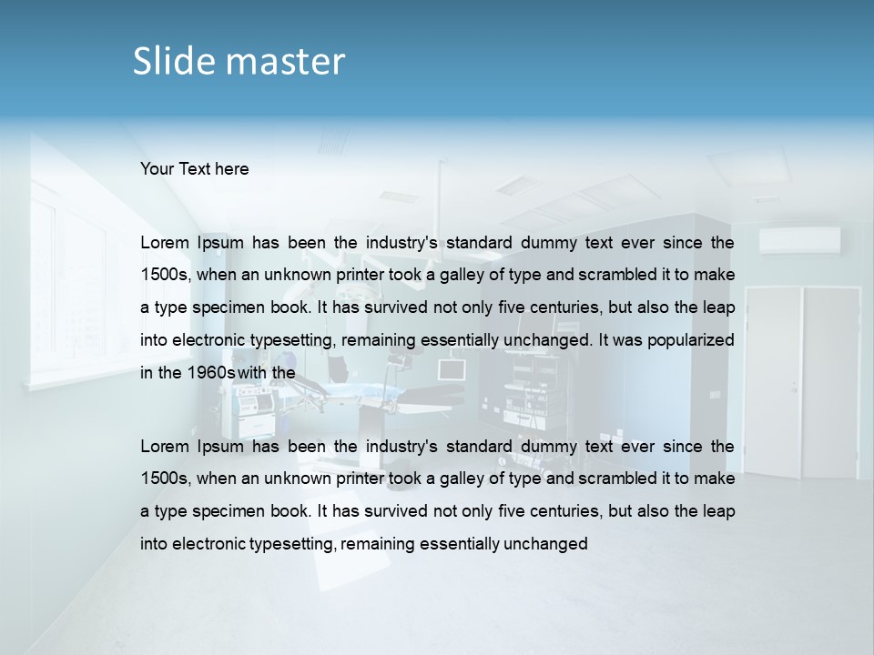 Operating Room In A Hospital PowerPoint Template